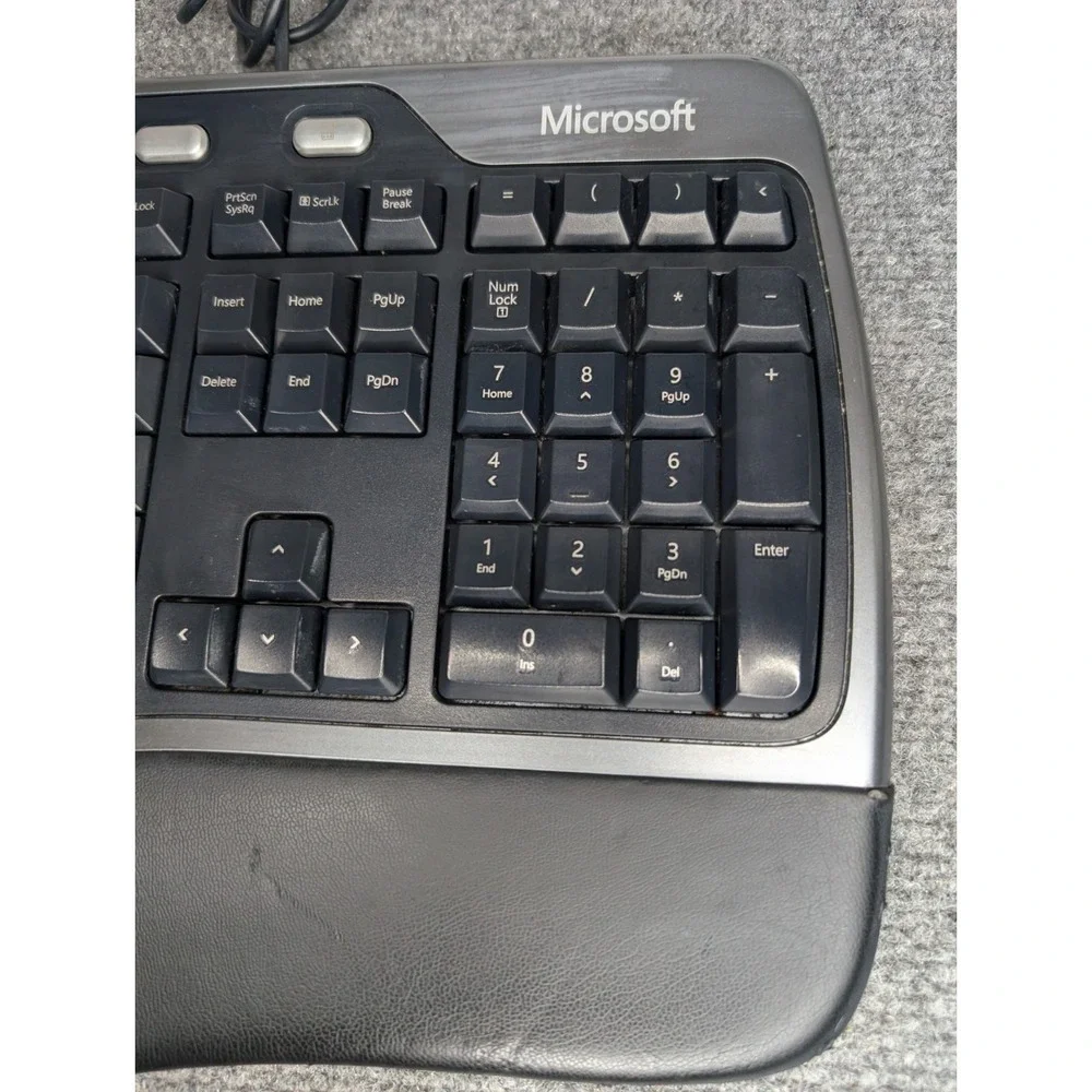 Microsoft Natural Ergonomic Keyboard 4000 v1.0 Wired USB KU-0462 WORKS READ***